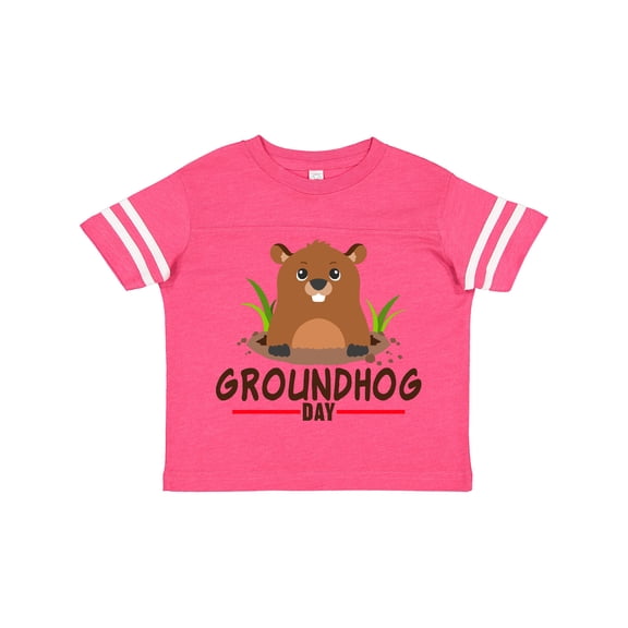 Inktastic Groundhog Day with Cute Groundhog Illustration Boys or Girls Toddler T-Shirt