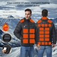 thumbnail image 1 of Ceisia Men's Intelligent Heated Hooded Jacket 3 Gear Temperature Adjustable Windproof Casual Gift Thermal Top, 1 of 6