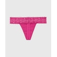 thumbnail image 4 of Culotte String avec Bordure en Dentelle en Rouge Fuchsia, 4 of 5