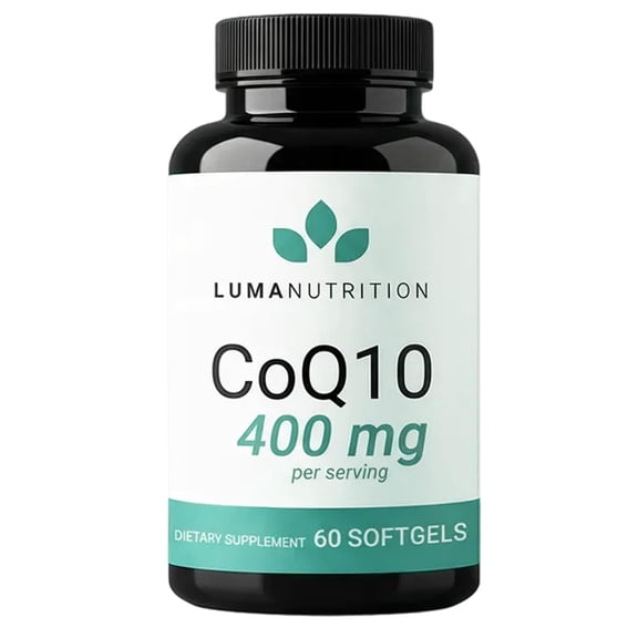 Luma Nutrition CoQ10 400mg Softgels - Premium Coenzyme Q10 - Co Q-10 200mg Softgel / 400mg Per Serving - 60 Liquid Softgels
