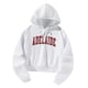 thumbnail image 5 of Sudadera casual para mujer, sudadera corta con capucha, ropa deportiva básica, jersey, ropa de gimnasia L, 5 of 8