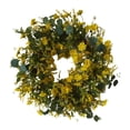 thumbnail image 2 of Corona artificial, corona verde, colgante de pared, corona decorativa de primavera 35CM, 2 of 9