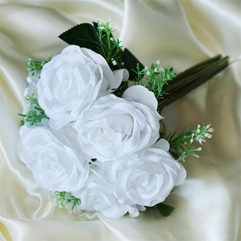 72 Brown Open Roses Long Stem Wedding Bouquet Centerpiece Silk Flowers 