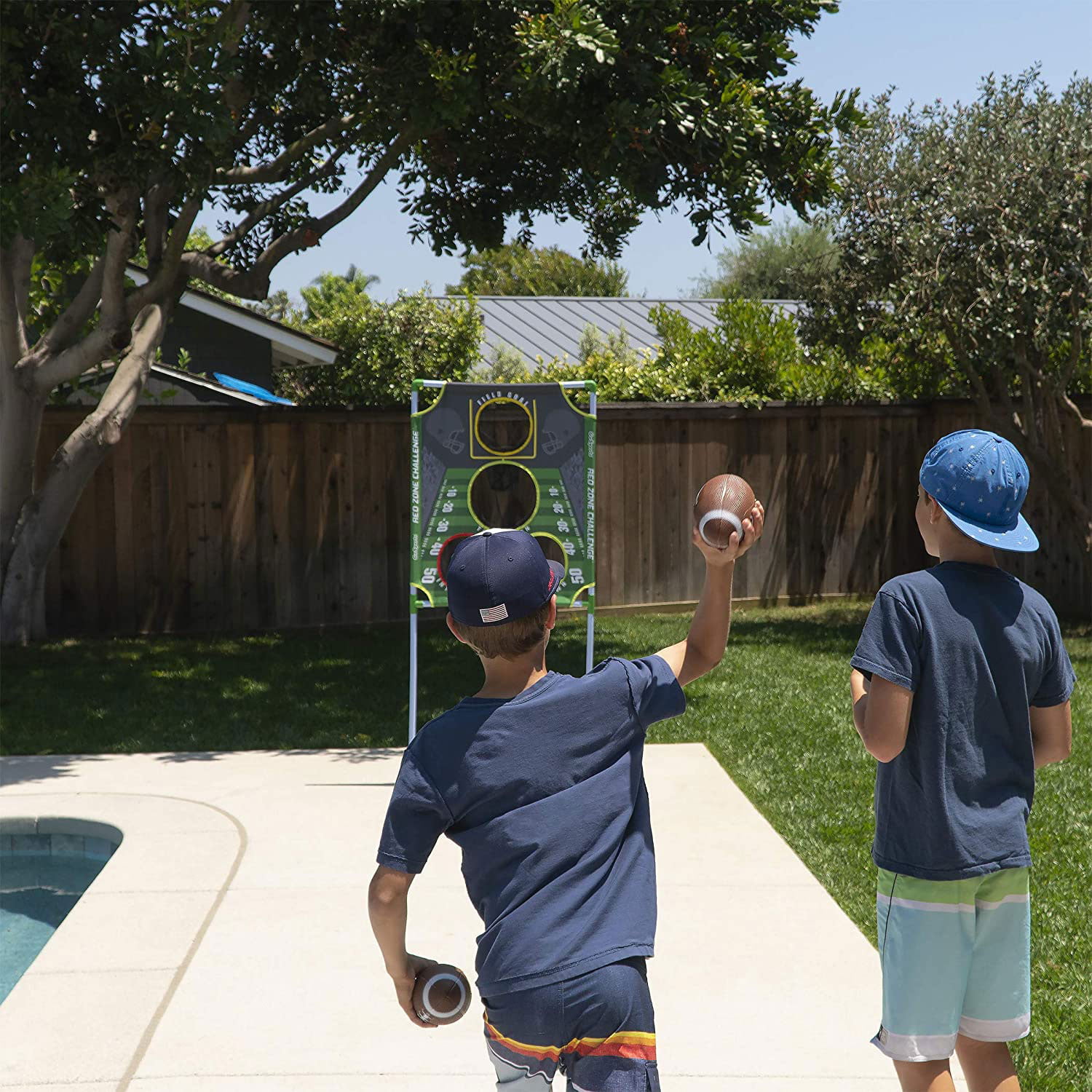 GoSports Football & Baseball Toss Games Available in Football Red Zone Challenge or Baseball Pro Pitch Challenge Choose Between Backyard Toss or Door Hang Targets 