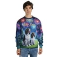 thumbnail image 4 of Happy New Year English Springer Spaniel Family Cheer Winter Midnight Firework All Over Print 3D Sweatshirt Unisex Merch Springers Dog Lover Gifts - 02025, 4 of 6