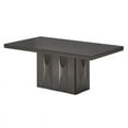 thumbnail image 3 of Pilaster Designs Voight 9-piece Vinyl and Wood Pedestal Dining Set in Gray, 3 of 6