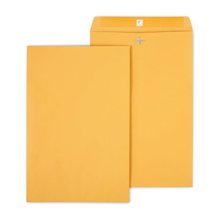 Staples Clasp & Moistenable Glue Catalog Envelopes 10"L x 15"H Brown 100/BX 19814