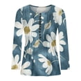 thumbnail image 5 of QATAINLAV Long Sleeve Tops for Women Fashion Boho Floral Print Tunic Shirts Loose Casual Button V Neck Tshirt, Multicolor, XXL, 5 of 6