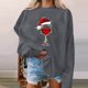 thumbnail image 3 of Gibobby Sudaderas para mujer navidad Tops para mujer, de tamaño, sudadera de manga larga, suéter con capucha, blusa de otoño para chicas adolescentes(Gris oscuro,XG), 3 of 4
