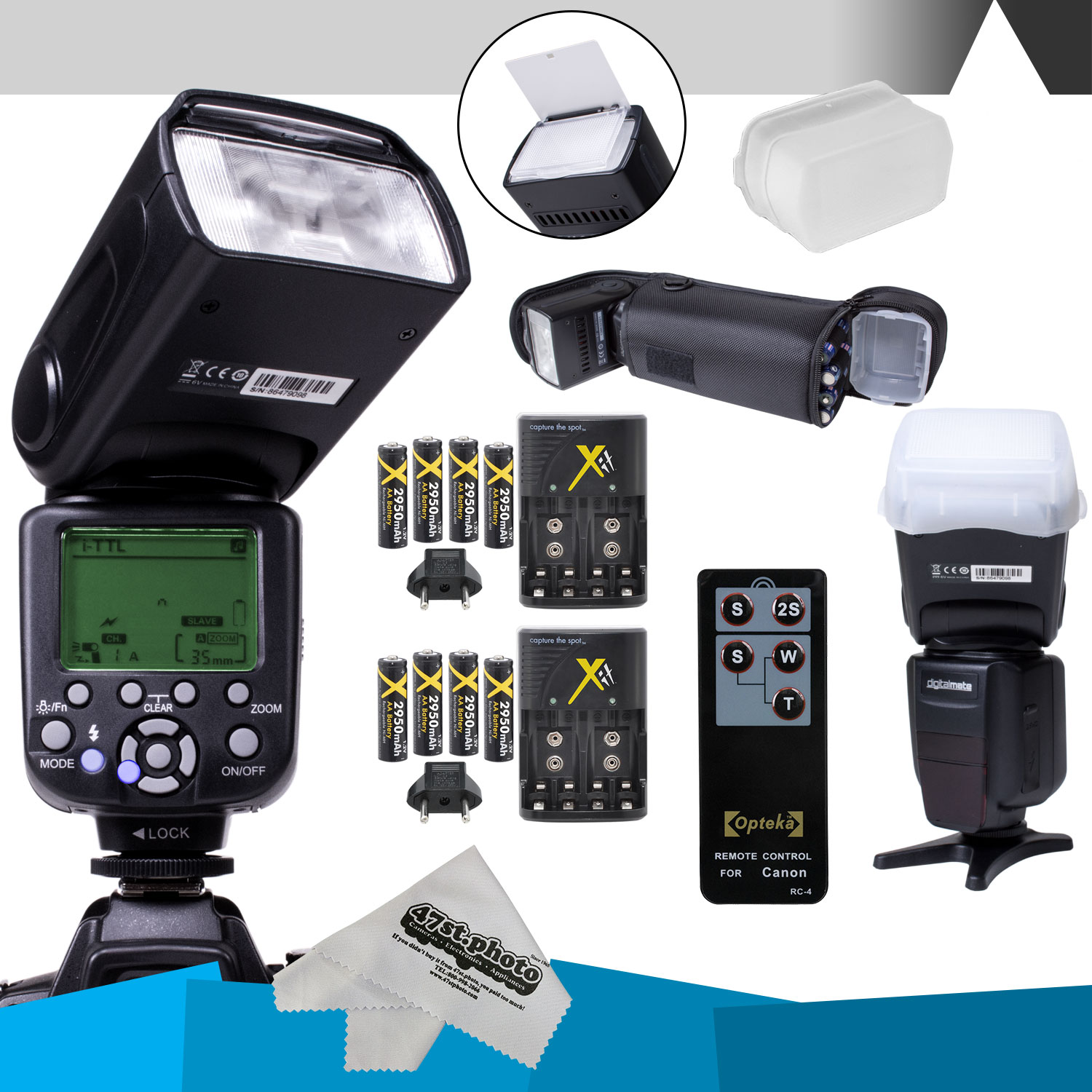 DigitalMate SB680 ETTL Flash Kit w/ extra charger CANON DSLR Rebel T6i