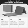 thumbnail image 4 of BalanceFrom 2-Pack 10ft x 4ft x 2in 4-Panel All-Purpose Folding Gymnastics Mat, Gray, 4 of 12