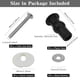 thumbnail image 3 of Paquete de 4 pernos para asiento de inodoro, tornillos para bisagras, fijaciones para asiento de inodoro, fijación de goma expandible, tuercas superiores, tornillos, herrajes para asiento d, 3 of 5