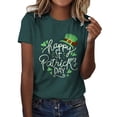 thumbnail image 1 of QIPOPIQ T-Shirts à Manches Courtes pour Femmes à Col Rond T-Shirts de la Saint-Patrick Hauts T-Shirt Shamrock T-Shirt Vert Tunique T-Shirts de la Saint-Patrick Imprimés T-Shirts à Col Rond pour Dames T-Shirts de Fête T-Shirts Graphiques Aubaines, 1 of 4