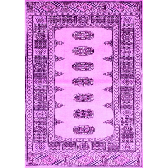 Ahgly Company Indoor Rectangle Southwestern Purple Country Area Rugs, 7' x 10'