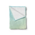 thumbnail image 2 of Teal Soft Flannel Fleece Throw Blanket, Defocused Abstract Design in the Center Blurred Color Elements Sky Blue Like Artwork, Cozy Plush for Indoor and Outdoor Use, 50" x 70", Baby Blue, by Ambesonne, 2 of 5