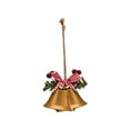 thumbnail image 5 of Christmas Bell Christmas Tree Bells Pendants for Garland Party Supplies Xmas 2 Trumpet Bell Golden, 5 of 8