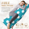 thumbnail image 7 of Naloa Sky Blue And White Polka Dot Body Pillow Cover, Pillowcases with Hidden Zipper Breathable Long Pillow Case (Pillows are not included,20x54 inch), 7 of 7