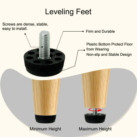 M8 X 17 30mm Furniture Leveling Feet, How To Install Leveling Feet On Furniture