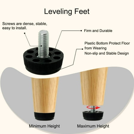 M8 X 17 30mm Furniture Leveling Feet Threaded Adjuster For Table Leg 24pcs Canada M8 X 17 30mm Furniture Leveling Feet, How To Install Leveling Feet On Furniture