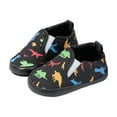 thumbnail image 2 of Eltusu Boys Sneakers, Printed Soft Sole No Slip Comfort Walking Shoes Black Size 5(Toddler), 2 of 4
