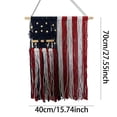 thumbnail image 6 of Handmade Macrame USA Flag Wall Hanging Boho Patriotic Woven Tapestry for 4th of July Independence Day Home Living Room Bedroom Office Wall Art Decoration Unique Housewarming Gift, 6 of 6