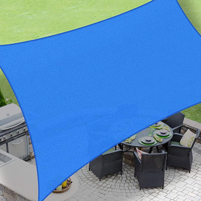 LOVE STORY 13' x 19'5'' Rectangle Sand Sun Shade Sail Canopy UV Block Awning for Outdoor Patio Garden Backyard