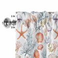 thumbnail image 3 of Window Valance for Kitchen,Watercolor Marine Life Rod Pocket Curtain Valances Short Curtains Drapes Panel,Starfish Jellyfish Coral Shell Window Treatment Topper for Living Room Bathroom Bedroom Home, 3 of 9