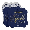 thumbnail image 3 of Inkdotpot Pack Of 100 Let Love Sparkle Wedding Paper Tags DIY Craft Bracket Shape Real Gold Foil Hang Tags, 3 of 6