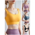 thumbnail image 2 of Sujetador de yoga para mujer, deportes, cuello en U, entrenamiento, jogging, sin cables, informal Labymos Ropa interior femenina, 2 of 7