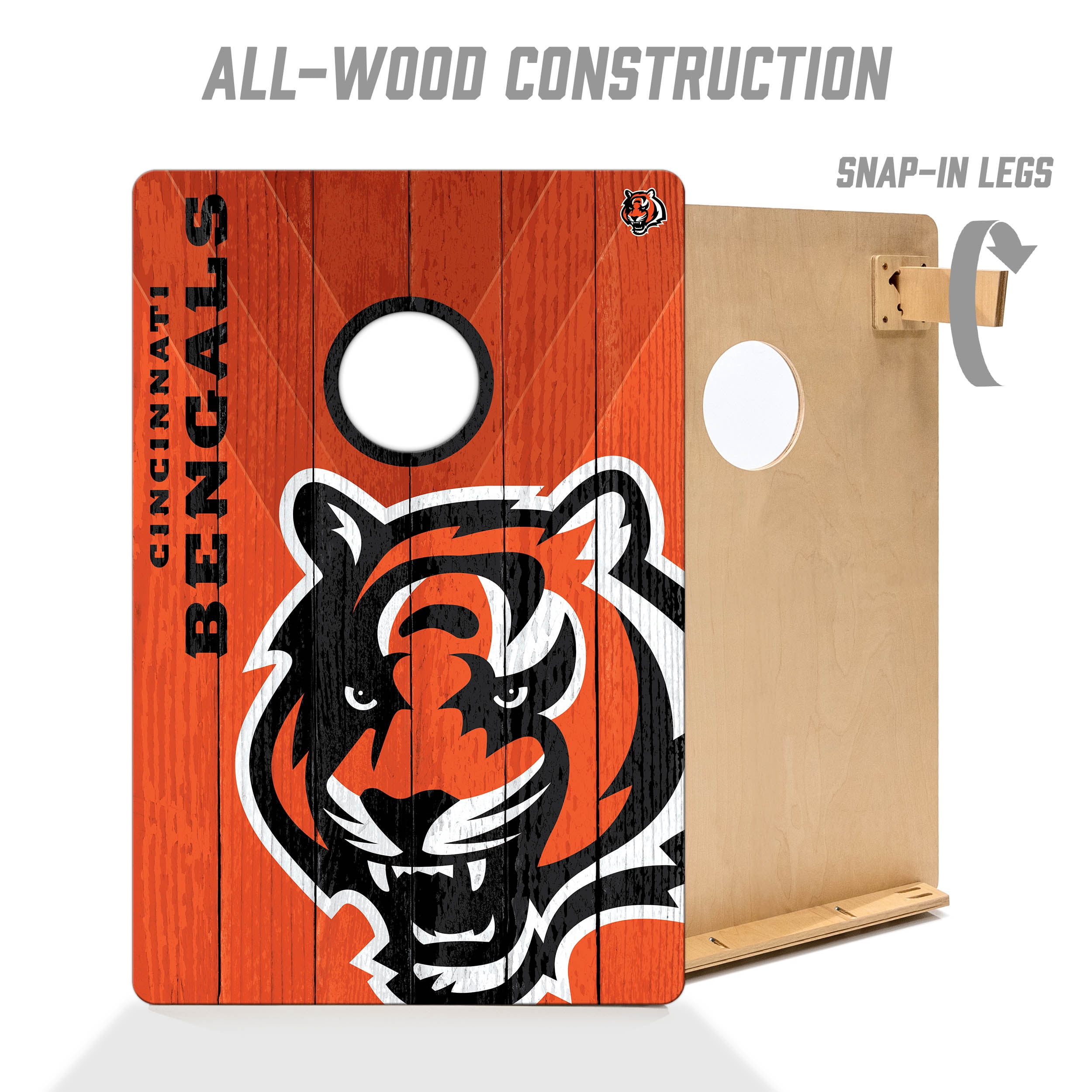 YouTheFan NFL Cincinnati Bengals 2' x 3' Cornhole Game No Bags