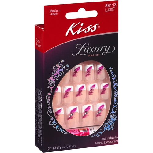 Kiss Luxury Nail Kit, 24 count - Walmart.com - Walmart.com