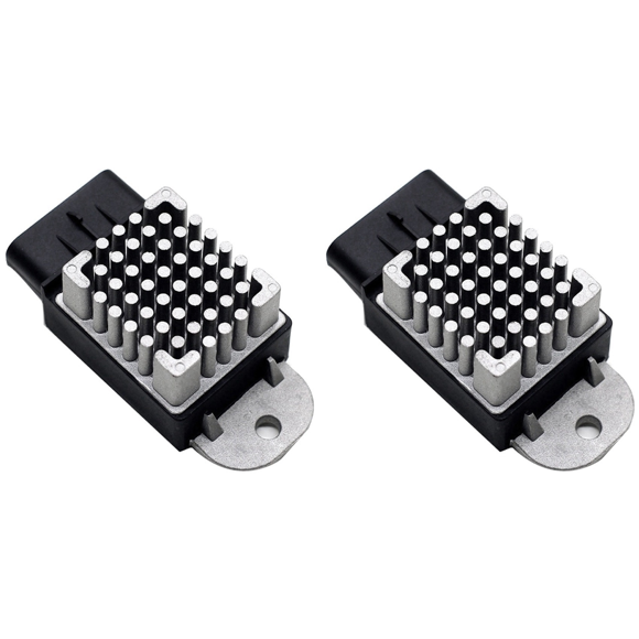 2X 68041017AB Fan Motor Relay Module for Wrangler Caravan,2x Fan Relay Module,Black&Silver