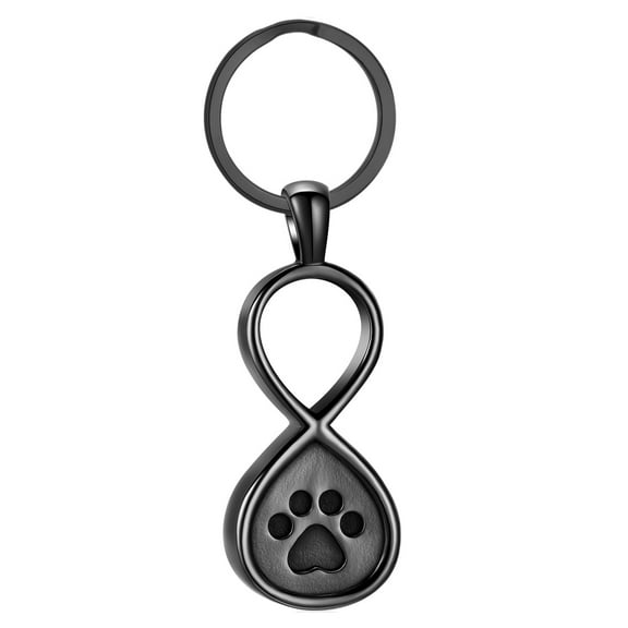 Men Women Memorial Infinity Love Paw Pet Urn Keyring Lockets for Dog Cat Ashes Pendant Keepsake Cremation Jewelry for Ashes Keychain