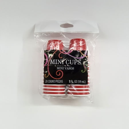 Plastic Trophy Cups - Mini Red Plastic Cups, 20ct