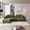 Green, variant on Modular Sectional Sofa, Deep Seat Corduroy Cloud Couch with Cup Holders, USB Ports& Storage Box, Sleeper Sofa Couch Boneless Couches with Movable Ottoman for Living Room, No Assembly Required(Green)