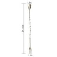 thumbnail image 2 of 4x Stirring Spoon Stainless Steel Long Handle Bar Cocktail Mixing Spoon Drinks, 2 of 8