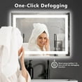 thumbnail image 4 of 36X24 LED Bathroom Mirror with Lights, Anti-Fog, Dimmable, Backlit & Front Lit, Lighted Bathroom Vanity Mirror for Wall, Memory Function, Tempered Glass, Shatter-Proof, 4 of 9