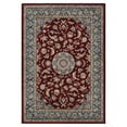 thumbnail image 2 of Couristan JE651454033053T 3 ft. 3 in. x 5 ft. 3 in. Monarch Medallion Power Loomed Rectangle Area Rug - Bordeaux & Slate, 2 of 2