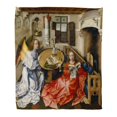 thumbnail image 1 of ASHLEIGH 58x80 inch Super Soft Throw Blanket Annunciation Triptych by Workshop of Robert Campin 1427 32 Northern Renaissance Home Decorative Flannel Velvet Plush Blanket, 1 of 1