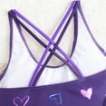 thumbnail image 5 of CAICJ98 Girls One Piece Swimsuits Cut Out Spaghetti Straps Bathing Suit for Girls Floral Beach Swimwear (Dark Purple,10-11 Years), 5 of 7