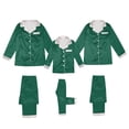 thumbnail image 4 of Ediodpoh Matching Family Outfits Holiday Family Sleepwear Set Silk Stain Long Sleeve Comfortable Casual Sleepwear for Memorable Moments for Women Green XXL, 4 of 5