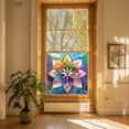 thumbnail image 5 of Green Fan Shaped Art Glass Window Film for Privacy and – Static Cling Sticker for Windows Doors Bathrooms Kitchens Easy Application Satin Finish Non-, 5 of 5