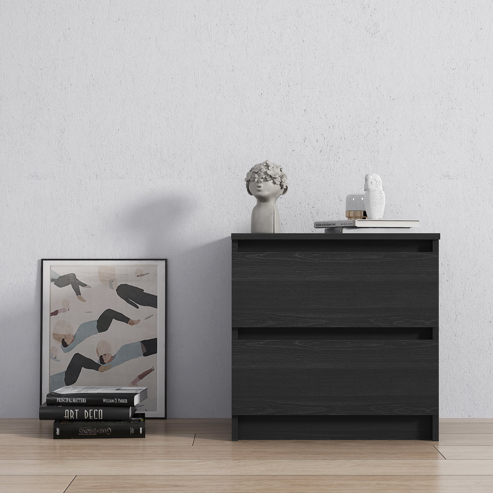 Private Jungle 2 Drawer Night Stands in Black Woodgrain Private Jungle 2 Drawer Night Stands in Black Woodgrain