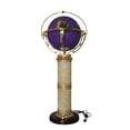 thumbnail image 1 of Illuminated Purple World Globe Rotated by motor -  Size: 19"L x 19"W x 42"H., 1 of 11
