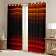 thumbnail image 2 of jejeloiu Retro Stripes Pattern Blackout Curtains Set of 2 (52x84 Each),Abstract Geometric Window Curtains,Red Black Curtains and Drapes For Kids,Microfiber Bedroom Decor, 2 of 6