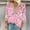#130-Pink, variant on Womens Plus Size Tops V Neck T Shirts 3/4 Sleeve Blouse Summer Casual Tees XL-3X