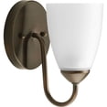 thumbnail image 3 of Gather Collection One-Light Antique Bronze Etched Glass Traditional Bath Vanity Light, 3 of 3