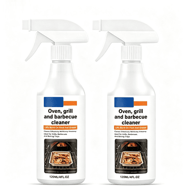 Oven Cleaner Spray - Heavy Duty Cleaner for Oven Rack & Grill, Kitchen Oil Remover for Appliances(2pcs)