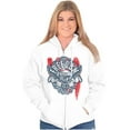 thumbnail image 3 of Let Freedom Ring American Flag Eagle Unisex Fleece Graphic Zip Up Hoodie Brisco Brands 3X, 3 of 6
