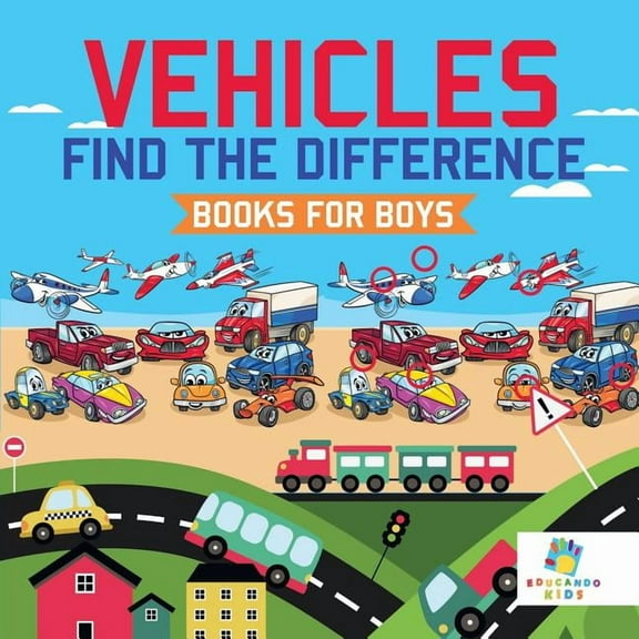 Vehicles Find the Difference Books for Boys, (Paperback)
